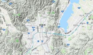 京都市衛星地形圖