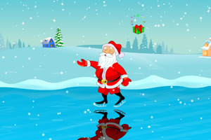 聖誕老人滑冰接禮物