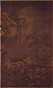 宋李成寒江釣艇軸