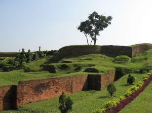 於博格拉縣的Mahasthangarh城堡城牆