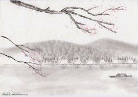 自在飛花輕似夢,無邊絲雨細如愁 自在飛花輕似夢,無邊絲雨細如愁