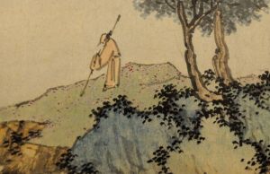 明沈周落花詩意圖 明沈周落花詩意圖