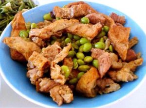老豆腐燒毛豆 老豆腐燒毛豆