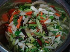 菜根醃蝦虎 菜根醃蝦虎