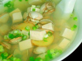 白蛤豆腐湯 白蛤豆腐湯