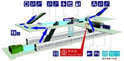 三元橋站站內立體圖（機場線）