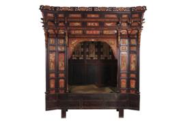 民國時期雕花木製架子床 民國時期雕花木製架子床