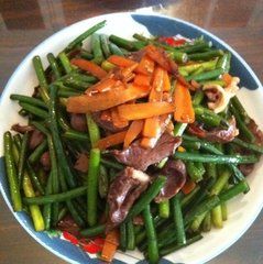 泡椒蒜苗爆炒豬心 泡椒蒜苗爆炒豬心