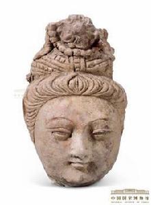 彩塑菩薩頭像 彩塑菩薩頭像