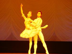 上海芭蕾舞團為師生表演精彩的芭蕾舞蹈