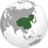 東亞在地球上的位置示意圖