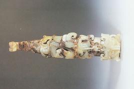 八節鐵芯玉帶鉤 八節鐵芯玉帶鉤