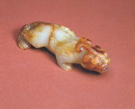 漢青白玉辟邪 漢青白玉辟邪