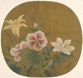 宋扇面畫夏卉駢芳圖 宋扇面畫夏卉駢芳圖