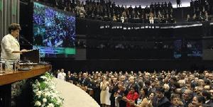 巴西總統羅塞夫在巴西利亞眾議院就職