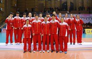 中國女排獲得亞軍