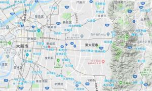 大阪衛星地形圖