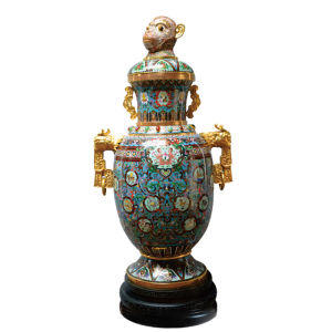 張同祿景泰藍十二生肖尊-申猴