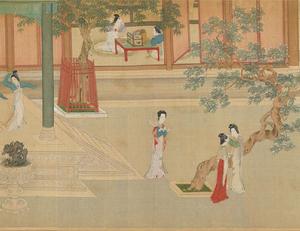 漢宮春曉圖[明代仇英創作繪畫]