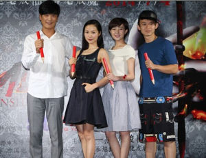 《筆仙3》主創：安兵基、江一燕、焦俊艷和董子健（左起）