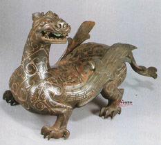 戰國青銅錯銀雙翼神獸 戰國青銅錯銀雙翼神獸