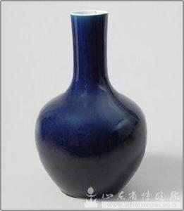霽藍釉天球瓶 霽藍釉天球瓶