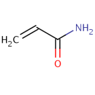 丙烯醯胺的分子結構示意圖