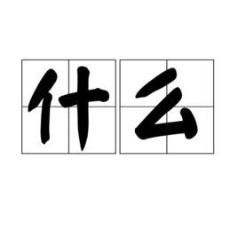 什麼[漢語詞語]