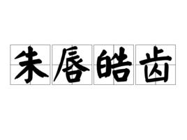 朱唇皓齒 朱唇皓齒