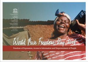 2008年“世界新聞自由日”宣傳畫