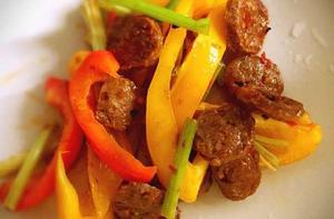 彩椒炒牛肉丸 彩椒炒牛肉丸