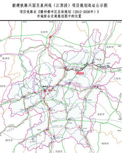 寧都火車站鐵路路線
