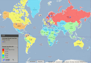 全球女性胸部地圖 全球女性胸部地圖