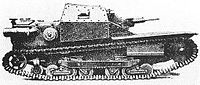 炮塔上裝備兩挺機槍的義大利小坦克