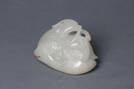 白玉雕鴛鴦掛件 白玉雕鴛鴦掛件