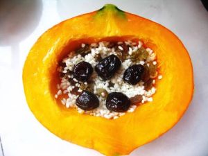 香橙糯米南瓜盅 香橙糯米南瓜盅