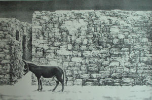 家鄉的風景之二（石版）70x47cm李曉林1990