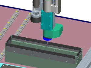 銑刀高速旋轉切割