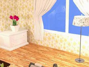 逃離典雅明亮房間