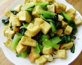 豆腐燒油菜 豆腐燒油菜
