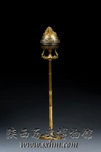 西漢鎏金銀竹節銅熏爐 西漢鎏金銀竹節銅熏爐