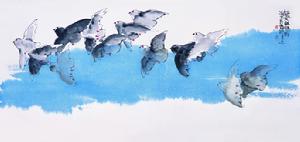 藍天奏鳴曲68x136cm2006年作