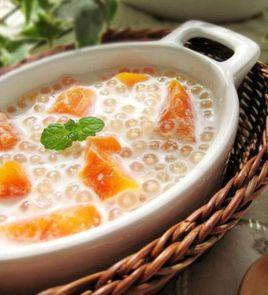 木瓜西米牛奶露 木瓜西米牛奶露