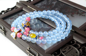 海藍馬來玉手鍊