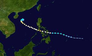 2006年颱風“尤特”路徑圖