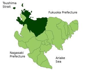 唐津市在佐賀縣的位置