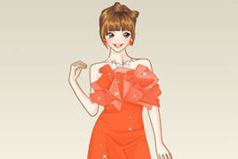 橙色公主禮服 橙色公主禮服