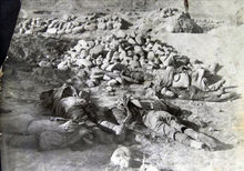 壯烈犧牲的中國工農紅軍西路軍戰士遺體