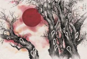 藝術家：吳湖帆    名稱：吳湖帆 紅日 材質、形制：鏡框    尺寸：41×60cm