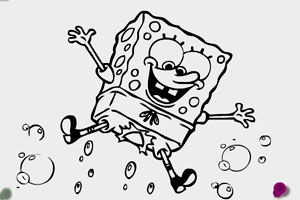 《海綿寶寶填顏色1》 《海綿寶寶填顏色1》